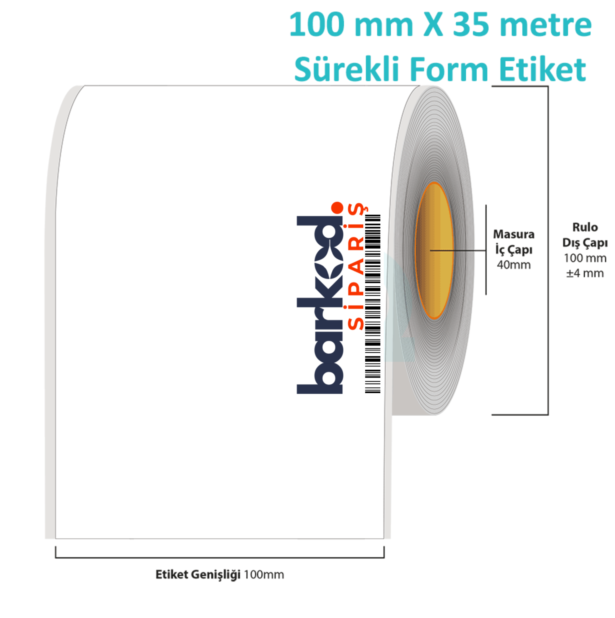 100 mm X 35 Mt Dufold Mat Pp Etiket