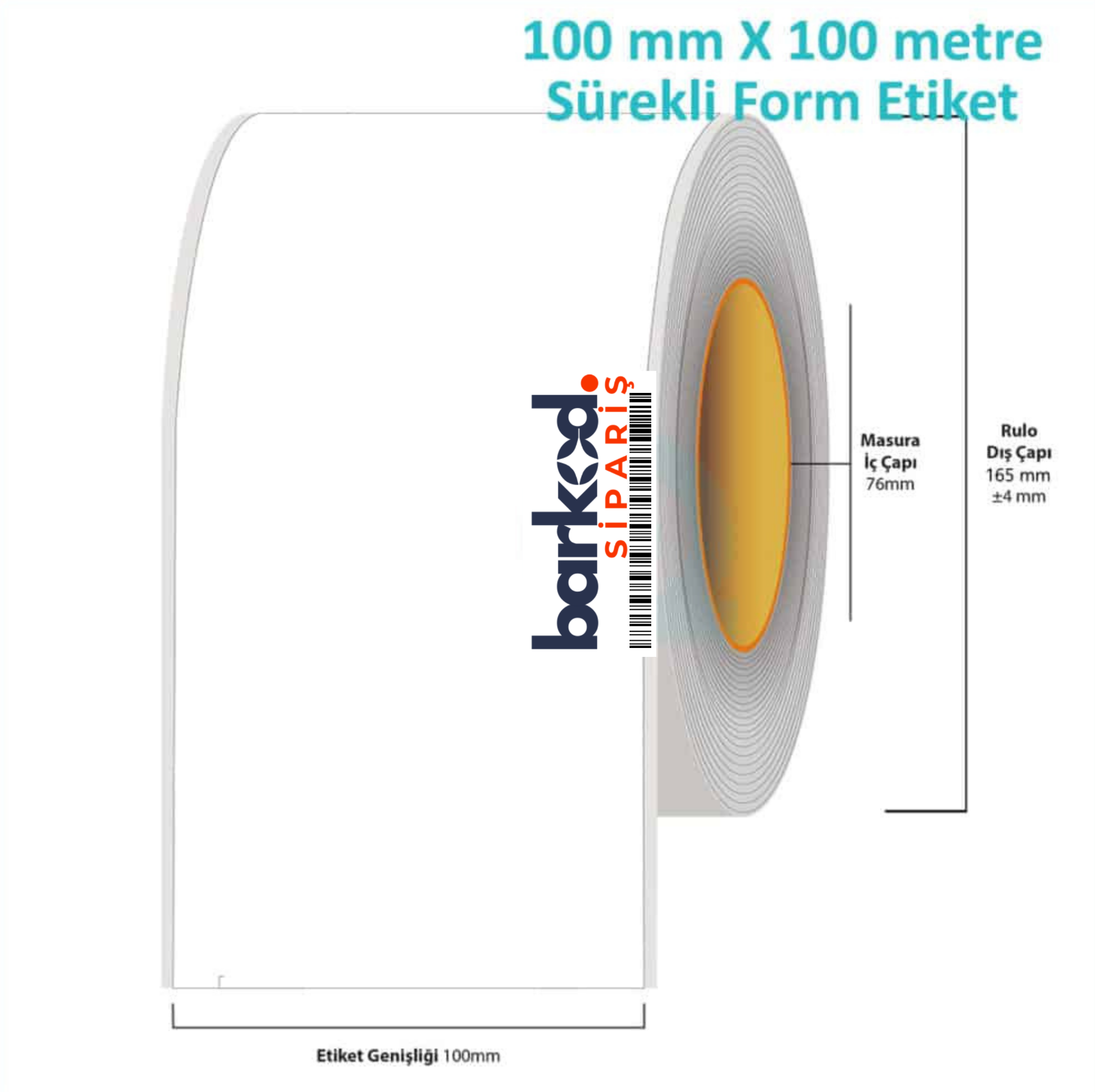 100 mm X 100 Mt Dufold Şeffaf Pp Etiket